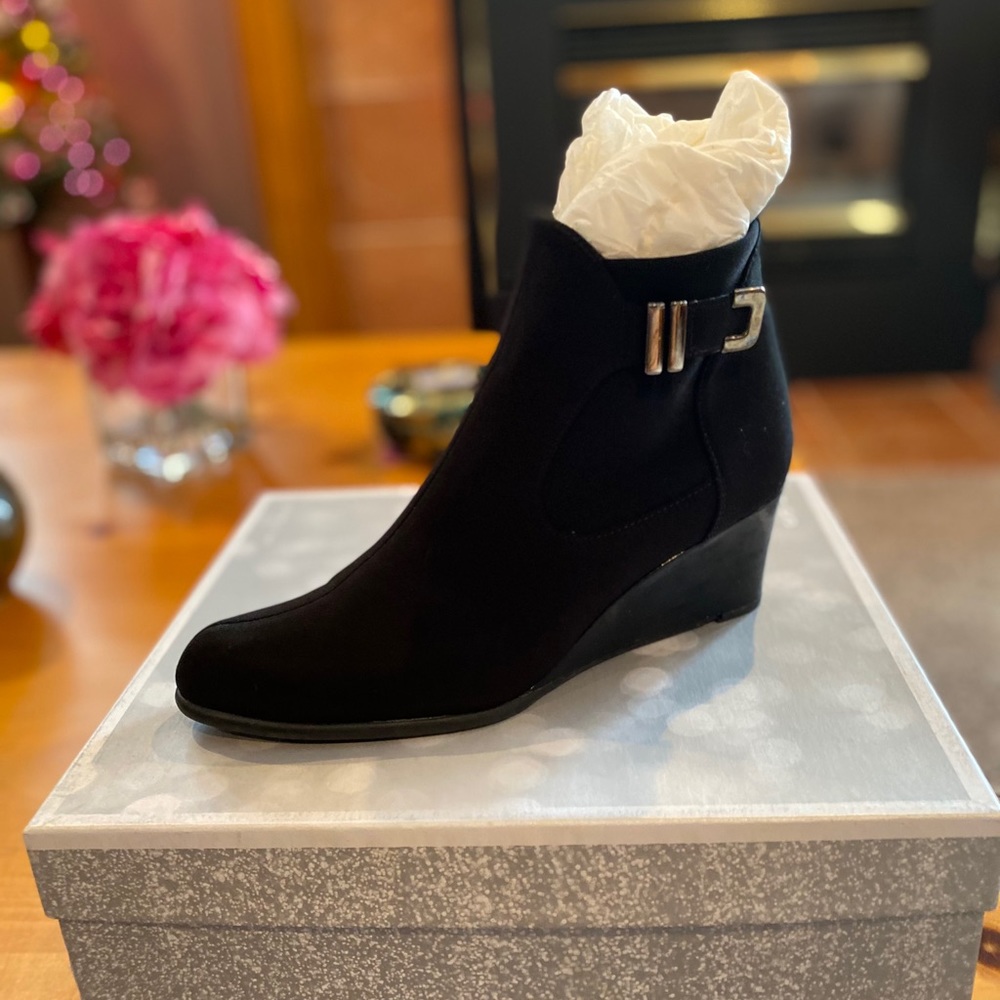 Stuart Weitzman Goretex Wedge Booties